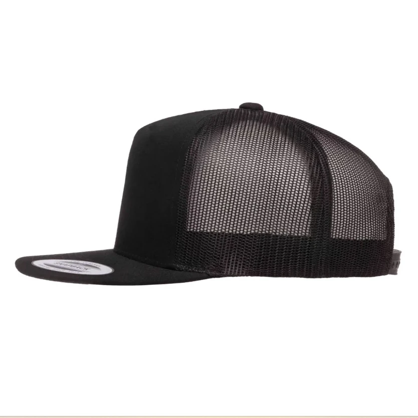 Snapback Trucker Hat Black Vintage